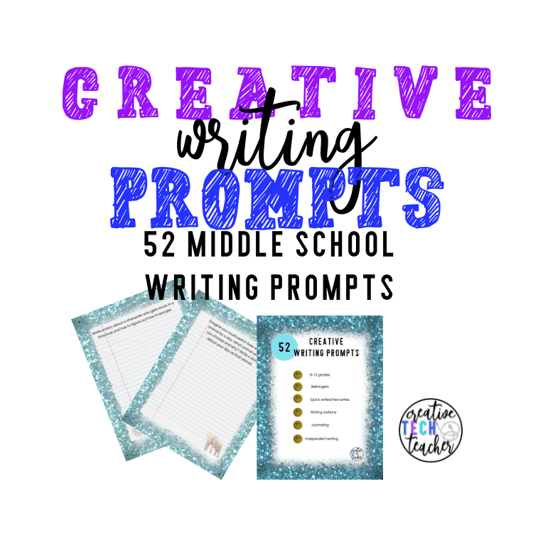 Creative Writing Prompts 52 on TpT